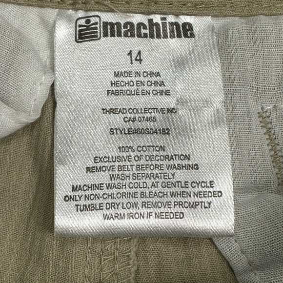 Youth Boys Machine 14 XL Cargo Shorts 8 Pockets Khaki Adjustable Waist NWOT - Picture 9 of 9